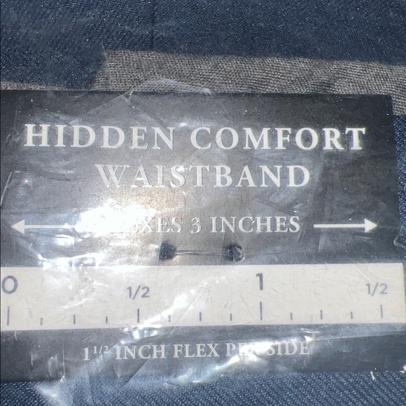 Haggar Premium Comfort Dark Blue Dress Pants, Big and Tall - Picture 3 of 6